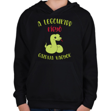 PRINTFASHION A legcukibb kígyó gazdija - Gyerek kapucnis pulóver - Fekete