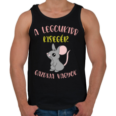 PRINTFASHION A legcukibb kisegér gazdija - Férfi atléta - Fekete