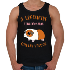 PRINTFASHION A legcukibb tengerimalac gazdija - Férfi atléta - Fekete atléta, trikó