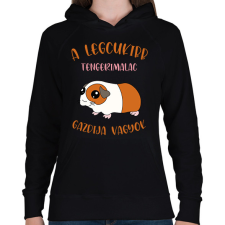 PRINTFASHION A legcukibb tengerimalac gazdija - Női kapucnis pulóver - Fekete női pulóver, kardigán