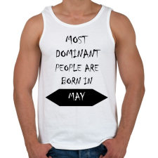 PRINTFASHION A legdominánsabb emberek májusban születnek - Férfi atléta - Fehér atléta, trikó