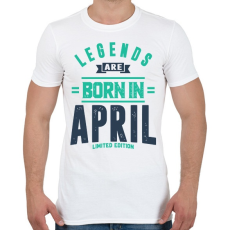 PRINTFASHION A legendák áprilisban születtek - Limitált kiadás - Férfi póló - Fehér