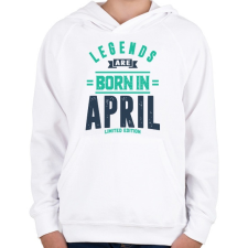PRINTFASHION A legendák áprilisban születtek - Limitált kiadás - Gyerek kapucnis pulóver - Fehér gyerek pulóver, kardigán
