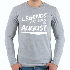 PRINTFASHION A legendák augusztusban születnek - Férfi hosszú ujjú póló - Sport szürke férfi póló