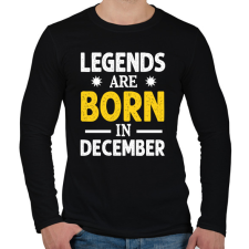 PRINTFASHION A legendák decemberben születtek - Férfi hosszú ujjú póló - Fekete férfi póló