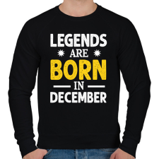 PRINTFASHION A legendák decemberben születtek - Férfi pulóver - Fekete férfi pulóver, kardigán