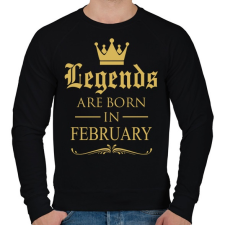 PRINTFASHION A legendák Februárban születnek - Férfi pulóver - Fekete férfi pulóver, kardigán