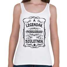 PRINTFASHION A legendák februárban születnek - Női atléta - Fehér