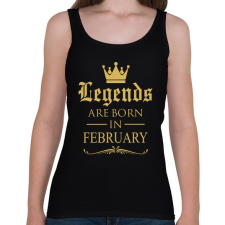 PRINTFASHION A legendák Februárban születnek - Női atléta - Fekete gyógyhatású készítmény