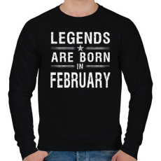 PRINTFASHION A legendák februárban születtek - Férfi pulóver - Fekete
