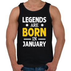 PRINTFASHION A legendák januárban születtek - Férfi atléta - Fekete