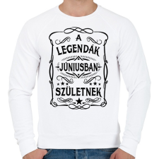 PRINTFASHION A legendák júniusban születnek - Férfi pulóver - Fehér férfi pulóver, kardigán