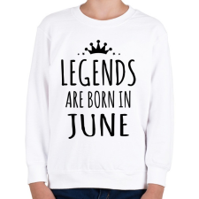 PRINTFASHION A legendák júniusban születnek - Gyerek pulóver - Fehér gyerek pulóver, kardigán
