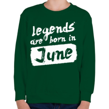 PRINTFASHION A legendák júniusban születnek - Gyerek pulóver - Sötétzöld gyerek pulóver, kardigán