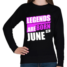 PRINTFASHION A legendák júniusban születnek - Női pulóver - Fekete