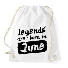 PRINTFASHION A legendák júniusban születnek - Sportzsák, Tornazsák - Fehér tornazsák