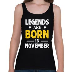 PRINTFASHION A legendák novemberben születtek - Női atléta - Fekete