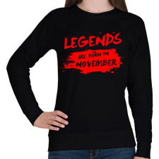 PRINTFASHION A legendák novemberben születtek - Női pulóver - Fekete női pulóver, kardigán