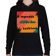 PRINTFASHION A legendák október (1) - Női kapucnis pulóver - Fekete női pulóver, kardigán