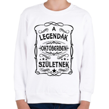 PRINTFASHION A legendák októberben születnek - Gyerek pulóver - Fehér gyerek pulóver, kardigán