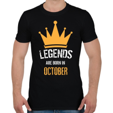 PRINTFASHION A legendák Októberben születtek - Férfi póló - Fekete férfi póló