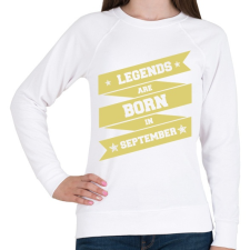 PRINTFASHION A legendák szeptemberben születnek - Női pulóver - Fehér női pulóver, kardigán
