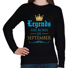 PRINTFASHION A legendák szeptemberben születnek - Női pulóver - Fekete női pulóver, kardigán