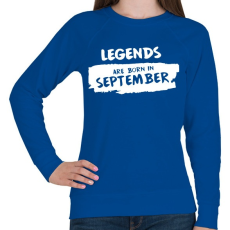 PRINTFASHION A legendák szeptemberben születnek - Női pulóver - Királykék