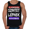PRINTFASHION A legendák szintet lépnek-Egyedi hónappal - Férfi atléta - Fekete