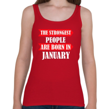 PRINTFASHION A legerősebb emberek januárban születnek - Női atléta - Cseresznyepiros női trikó