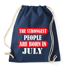 PRINTFASHION A legerősebb emberek júliusban születnek - Sportzsák, Tornazsák - Sötétkék tornazsák