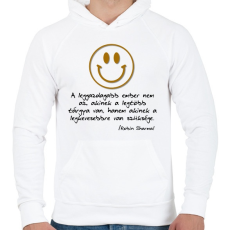 PRINTFASHION a leggazdagabb ember - Férfi kapucnis pulóver - Fehér