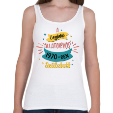 PRINTFASHION A legjobb állatorvos - Évszámmal - Női atléta - Fehér