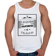 PRINTFASHION A legjobb állatorvos - Férfi atléta - Fehér atléta, trikó