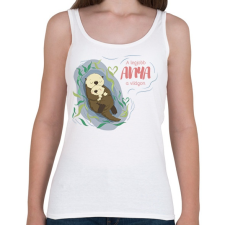 PRINTFASHION A legjobb anya a világon - Vidrás - Női atléta - Fehér női trikó