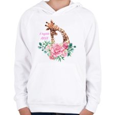 PRINTFASHION A legjobb anya - Gyerek kapucnis pulóver - Fehér gyerek pulóver, kardigán