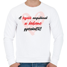 PRINTFASHION A legjobb anyukának a kedvenc gyerekedtől - Férfi pulóver - Fehér