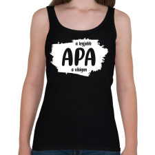 PRINTFASHION A legjobb apa a világon - Apák napja - Női atléta - Fekete női trikó