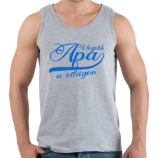 PRINTFASHION A legjobb apa kék - Férfi atléta - Sport szürke