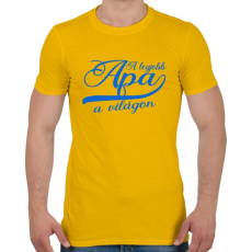 PRINTFASHION A legjobb apa kék - Férfi póló - Sárga