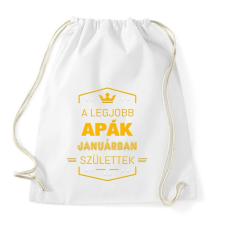 PRINTFASHION A legjobb apák január - Sportzsák, Tornazsák - Fehér tornazsák