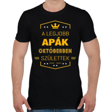PRINTFASHION A legjobb apák október - Férfi póló - Fekete