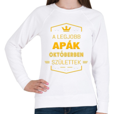 PRINTFASHION A legjobb apák október - Női pulóver - Fehér