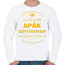 PRINTFASHION A legjobb apák szeptember - Férfi pulóver - Fehér férfi pulóver, kardigán