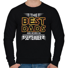 PRINTFASHION A legjobb apák szeptemberben születnek - Férfi pulóver - Fekete férfi pulóver, kardigán