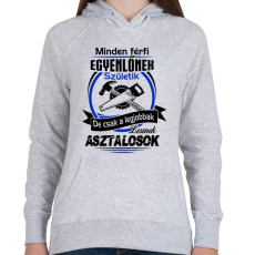 PRINTFASHION A legjobb asztalos - Női kapucnis pulóver - Sport szürke