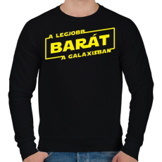 PRINTFASHION A legjobb barát a galaxisban - Férfi pulóver - Fekete