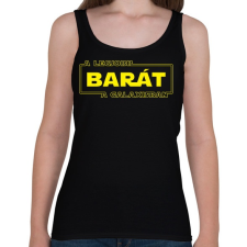 PRINTFASHION A legjobb barát a galaxisban - Női atléta - Fekete női trikó