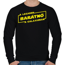 PRINTFASHION A legjobb barátnő a galaxisban - Férfi pulóver - Fekete férfi pulóver, kardigán