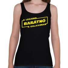 PRINTFASHION A legjobb barátnő a galaxisban - Női atléta - Fekete női trikó